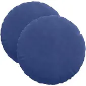 vidaXL Zitkussens 2 pcs Politieblauw Ø 40 x 13 cm Fluweel