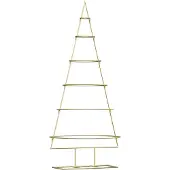 vidaXL Metalen kerstboom met standaard Goud 148 cm Poedercoated staal