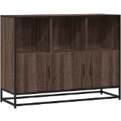 vidaXL Dressoir 100x35x76 cm bewerkt hout bruin eikenkleur