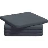 vidaXL Zitkussens 4 pcs Fluweel Donkergrijs 40 x 40 x 3 cm