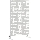 Syfax Privacyscherm 100 x 50 x 180 cm Roestvrij staal zilver