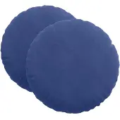 vidaXL Zitkussens 2 st Fluweel Politieblauw Ø60 x 21 cm