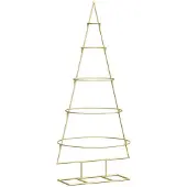 vidaXL Metalen kerstboom met standaard KUOPIO 124.5 cm Staal Goud