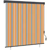 vidaXL Rolgordijn Geel en Blauw 180 x 250 cm Stof en Aluminium