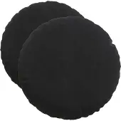 vidaXL Zitkussens 2 st Fluweel Zwart Ø50 x 19 cm