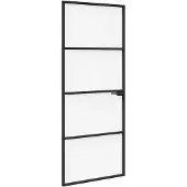 vidaXL Huisdeur 83 x 201,5 x 3,5 cm Aluminium en Gehard Glas