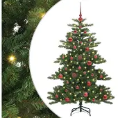 vidaXL Kunstmatige Hinged Kerstboom Groen 150 cm PVC en Staal