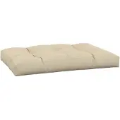 vidaXL Palletkussen 120x80x12 cm stof beige
