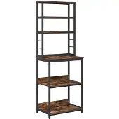 vidaXL Keukenplank 5-laags 60 x 40 x 168 cm Bewerkt hout Rook Eiken
