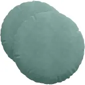 vidaXL Zitkussens 2 st Fluweel Zeegroen Ø50 x 19 cm