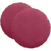 vidaXL Zitkussens 2 st Fluweel Wijnrood Ø 80 x 29 cm