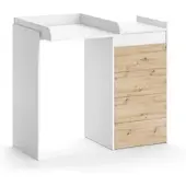 Vicco Wasmachinekast Alf Wit 116 x 98 cm met 4 laden, Model 40612