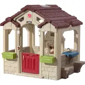 Step2 Charming Cottage Speelhuis voor kinderen | Speelhuisje van plastic / kunststof voor tuin / buiten | Inclusief keuken, haard, picknickplek, bel & accessoires