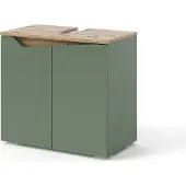 Vicco Wastafelonderkast Marelle Groen/Kunstzinnig 60 x 57.5 cm met 2 deuren, Model 54399