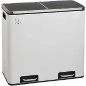 SVITA TM2X24 Prullenbak - prullenbak 48L afvalbak afvalscheiding wit