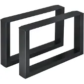 En.casa Stalen onderstel set van 2 U tafelpoot 64x40 cm zwart []