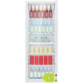 Bomann KSG 7292 – Glasdeur koelkast – Horeca Koelkast – 143 cm hoog – 236 Liter – drankkoelkast – wit – Energieklasse C