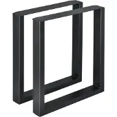 En.casa Stalen onderstel set van 2 U tafelpoot 60x72 cm zwart []