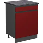 Vicco R-Line Keukenonderkast – 60 cm, AP Antraciet Rood