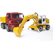 BRUDER 2751 MAN vrachtwagen met Liebherr kraan
