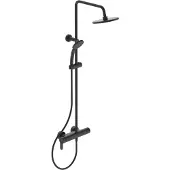 Ideal standard Cerafine O - Doucheset incl. douchekraan, 20 cm, 1-jet, zwart BC750XG