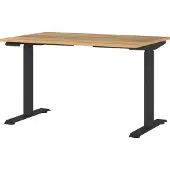 Germania GW-Mailand Hoogteverstelbaar Zit-sta-bureau Bruin Eiken T-Voet 1,200 (B) x 800 (D) x 1,200 (H) mm Spaanplaat, metaal