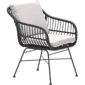Garden Impressions Margriet dining fauteuil- carbon black -desert sand