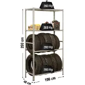 Simonauto Garage Plus 4/400 Metaalplank 2000x1000x400 Mm