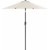 Songmics Opvouwbare parasol met zwengel zonder standaard, beige / 2 M