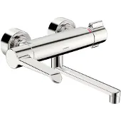 Hansa Clinica - Thermostatische wastafelkraan met draaibare uitloop, Thermo Cool, chroom 08805202