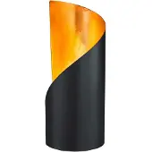 TRIO Frank tafellamp mat zwart/goud, geschikt voor 1 x E14