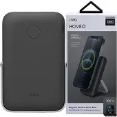 Uniq Hoveo - Magnetische Powerbank - 5000mAh - Draadloos - Grijs