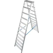 Krause treden dubbele ladder 2 x 12 treden ladder aluminium