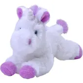 Wild republic knuffel eenhoorn Ecokins Mini junior 20 cm pluche wit/paars