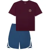 Schiesser Nachtkledij ' Teens Nightwear ' blauw / pruim / bordeaux