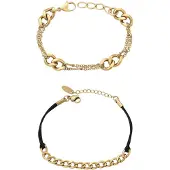 Faina Armband goud / zwart