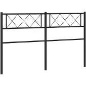 vidaXL Vervangend hoofdbord 120 cm metaal zwart