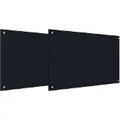 vidaXL Keukenachterwand 2 pcs Zwart 90 x 50 cm gehard glas