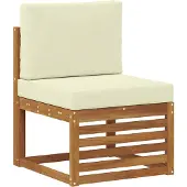 vidaXL Sectionele bankset met kussen 7 pcs Natuurlijk en Crème