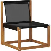 vidaXL Buiten Middelste sofa Massief acaciahout en Textilene-stof