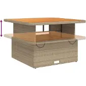 vidaXL 5-delige Tuinset met kussens poly rattan beige