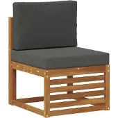 vidaXL Buiten bank set 6 st Natuurlijk en Antraciet Polyester