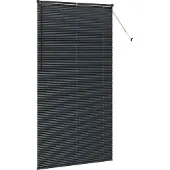 vidaXL Venetiaanse jaloezie Zwart 220 x 115 cm 25 mm Aluminium