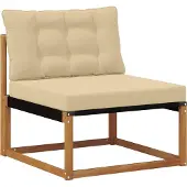 vidaXL Buiten bank set 6 st Natuurlijk en Beige