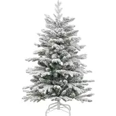 vidaXL Kunstmatige Hinged Kerstboom Wit 150 cm PE en PVC