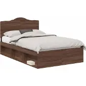 vidaXL Bedframe Bruin Eiken 120 x 190 cm Massief grenenhout