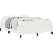 vidaXL Bedframe met matras Crème 140 x 190 cm Stof