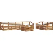 vidaXL Buiten bank set 7 st Naturel Massief Acacia Hout