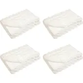 vidaXL Antislip deken van imitatie konijnenbont Olite 4 st Wit 13.65