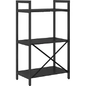 vidaXL Boekenplank 3-laags 56 x 34 x 96 cm Bewerkt hout Zwart Eiken